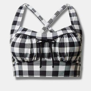 NWT Torrid GIngham Swim Top Size 3X